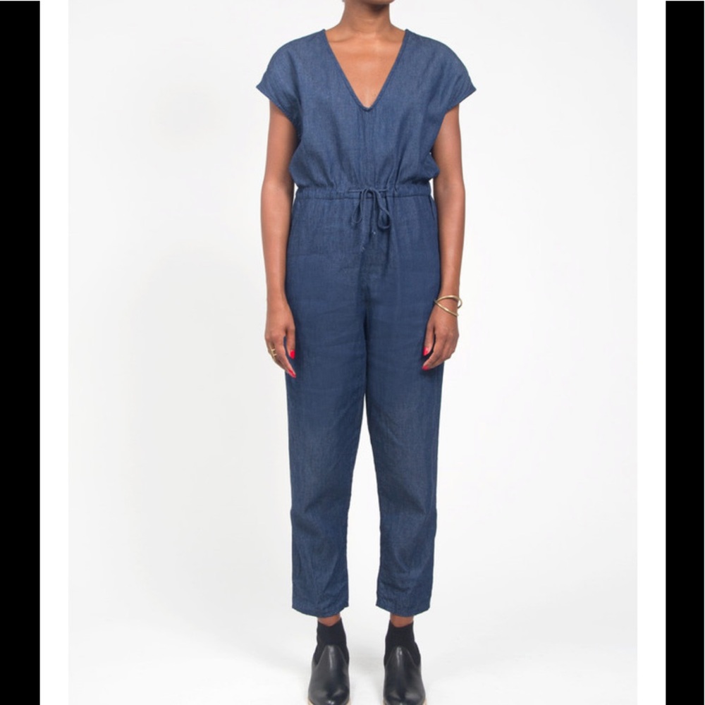 Ali Golden Denim Slit-Back Jumper